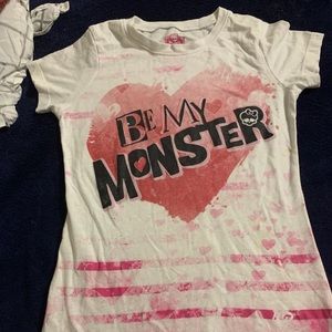 white monster high white t-shirt